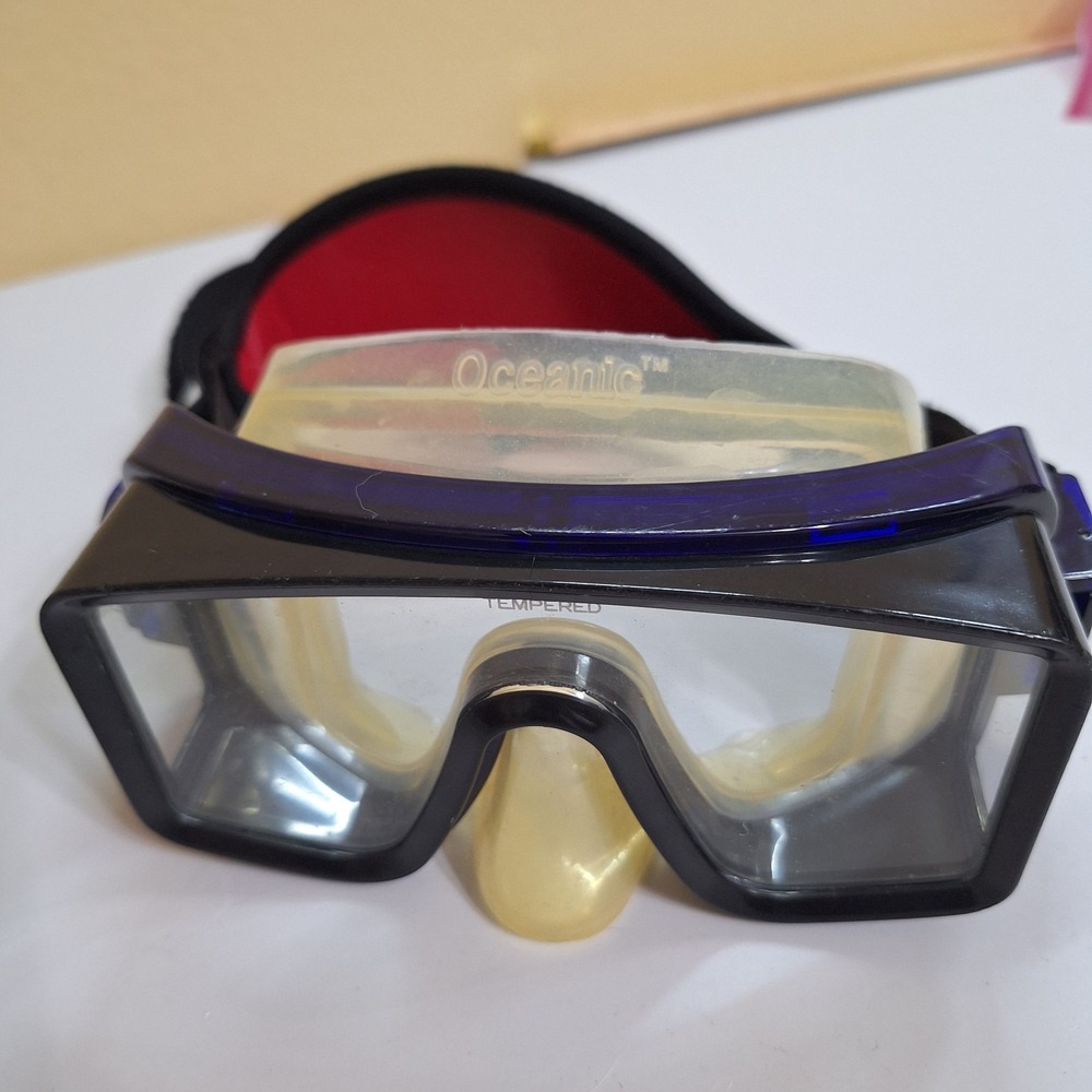 Oceanic‎ Shadow Tempered Scuba Dive Snorkel Mask Pro Suba Houston W/Strap